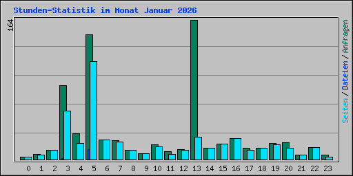 Stunden-Statistik im Monat Januar 2026