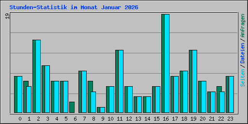Stunden-Statistik im Monat Januar 2026