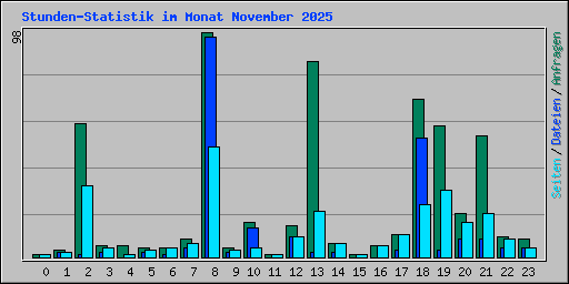 Stunden-Statistik im Monat November 2025