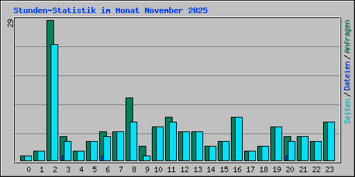 Stunden-Statistik im Monat November 2025