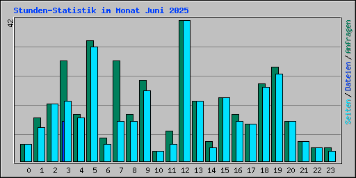 Stunden-Statistik im Monat Juni 2025