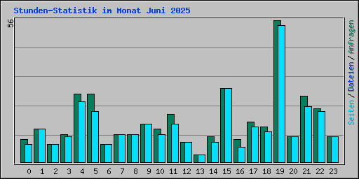 Stunden-Statistik im Monat Juni 2025