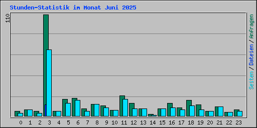Stunden-Statistik im Monat Juni 2025