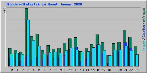 Stunden-Statistik im Monat Januar 2026